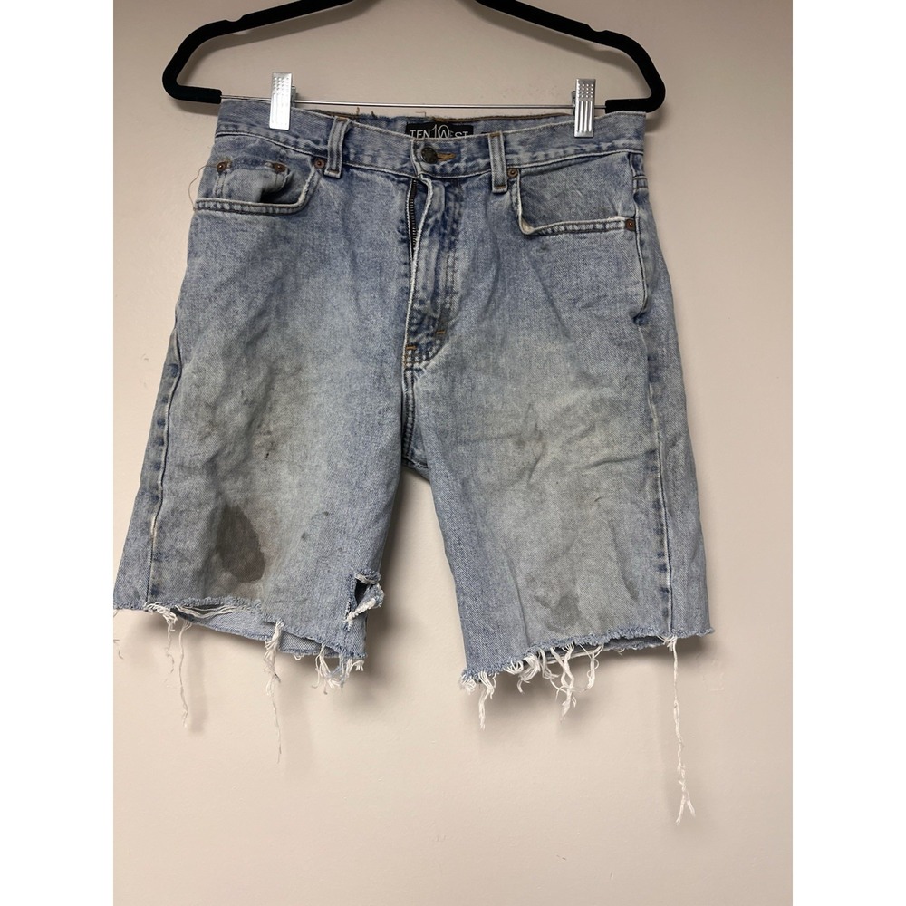 Ten West Apparel Men's Blue Jean Cut Off Shorts Size 30